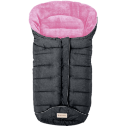 Altabebe Chancelière De Poussette Hiver Universelle Rembourrage 3M Gris Foncé Rose