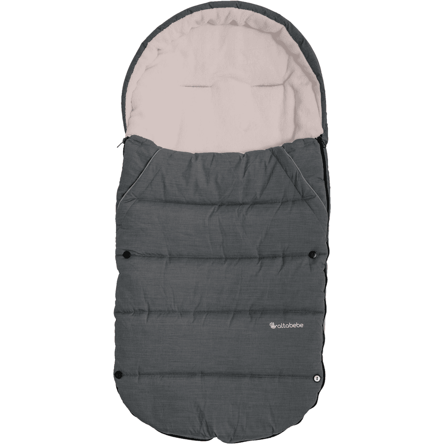 Altabebe Chancelière De Poussette Universelle Hiver Gris Foncé Rose 1 Altabebe Chancelière De Poussette Universelle Hiver Gris Foncé Rose