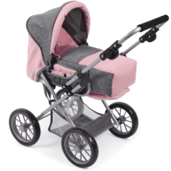 BAYER CHIC 2000 Poussette De Poupée Combinée LENI Mélange Gris-rose