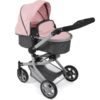 BAYER CHIC 2000 Poussette De Poupée Combinée MIKA Mélange Anthracite-rose