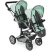 BAYER CHIC 2000 Poussette Pour Poupée Double Linus, Mélange Anthracite/menthe