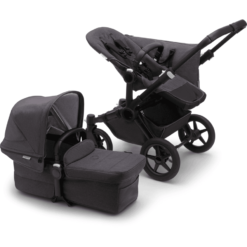 Bugaboo Poussette Duo Combinée 2en1 Donkey 5 Mineral Mono Complete Black/Washed Black
