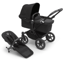 Bugaboo Poussette Duo Combinée 2en1 Donkey 5 Mono Complete Black/Midnight Black