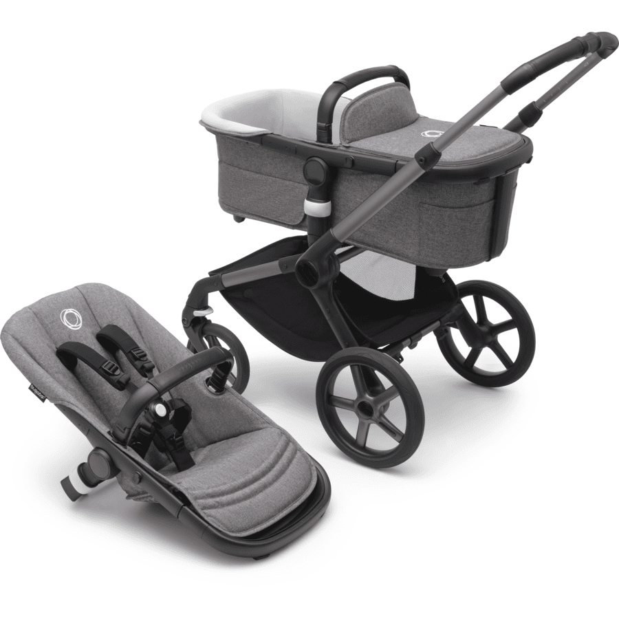 Bugaboo Poussette Duo Combinée 2en1 Fox 5 Base Graphite/Grey Melange 1 Bugaboo Poussette Duo Combinée 2en1 Fox 5 Base Graphite/Grey Melange