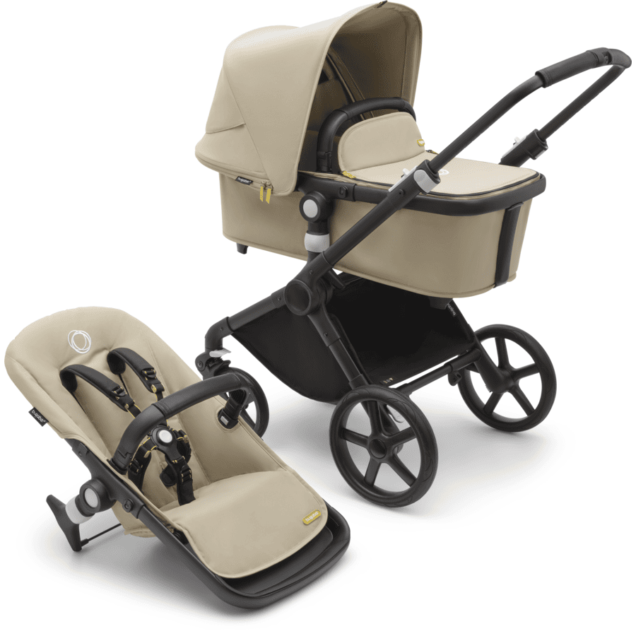 Bugaboo Poussette Duo Combinée 2en1 Fox Cub Siège Black/Desert Beige 1 Bugaboo Poussette Duo Combinée 2en1 Fox Cub Siège Black/Desert Beige