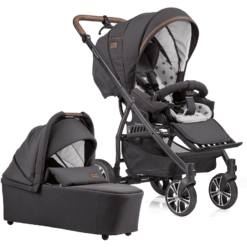 GESSLEIN Poussette Duo Combinée 2en1 F4 Air+, Anthracite/étoile