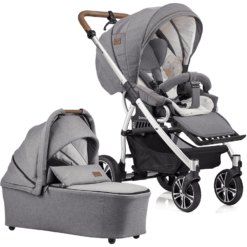 GESSLEIN Poussette Duo Combinée 2en1 F4 Air+, Cloud/étoiles