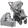 GESSLEIN Poussette Duo Combinée 2en1 F4 Air+, Mélange Gris Clair/étoiles