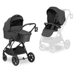 Hauck Poussette Duo Combinée 2en1 Vision X Set Noir Mélange Noir