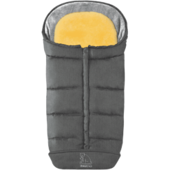 Heitmann Chancelière De Siège Auto/poussette Universelle Confort 2en1 Doublure Agneau Mélange Gris