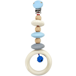 HESS Pendentif Pour Poussette, Bois, Bleu