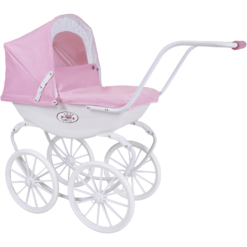 Knorr Toys® Knorr® Toys Poussette Pour Poupée Classic Pram Rose/blanc