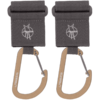 LÄSSIG Mousquetons Pour Poussette Anthracite Lot De 2