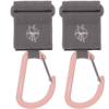 LÄSSIG Mousquetons Pour Poussette Gris Lot De 2