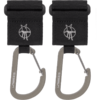 LÄSSIG Mousquetons Pour Poussette Noir Lot De 2
