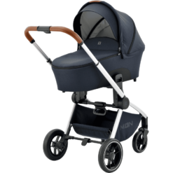MOON Poussette Duo Combinée 2en1 Resea Silver/Navy Exclusive
