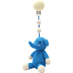 NatureZoo Of Denmark Hochet Pour Poussette éléphant Bleu Foncé