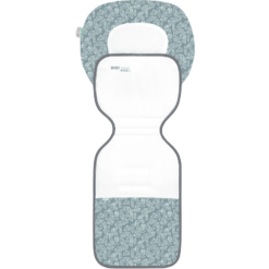 Odenwälder Matelas De Poussette Babycool Ergo, White Leaves Grey