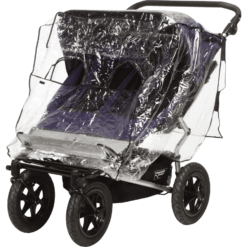 Playshoes Habillage Pluie Pour Poussette Double Universelle Transparente