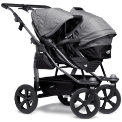 Tfk Poussette Double Combinée Duo Ecco Côte à Côte Premium Gris
